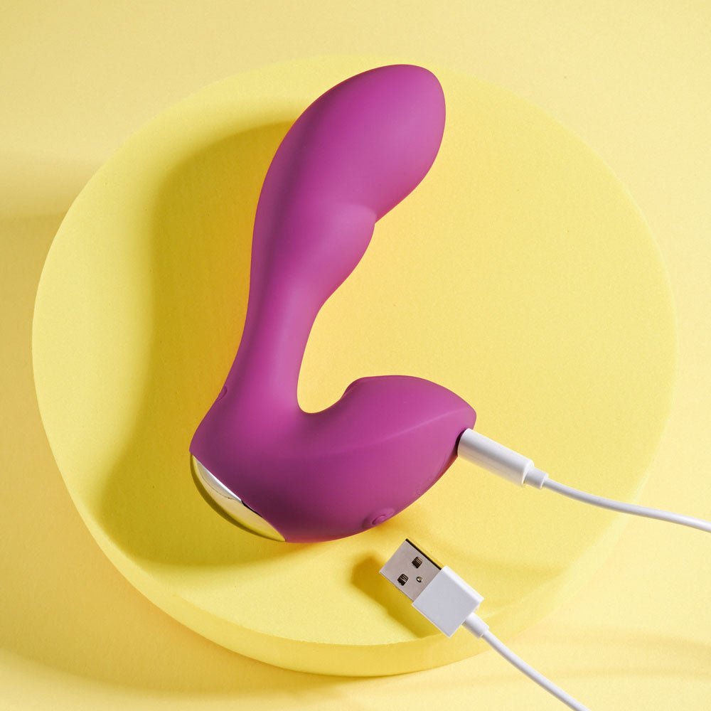Playboy Pleasure ARCH - Purple 14.1 cm USB Rechargeable G - Spot Vibrator - silkandsin