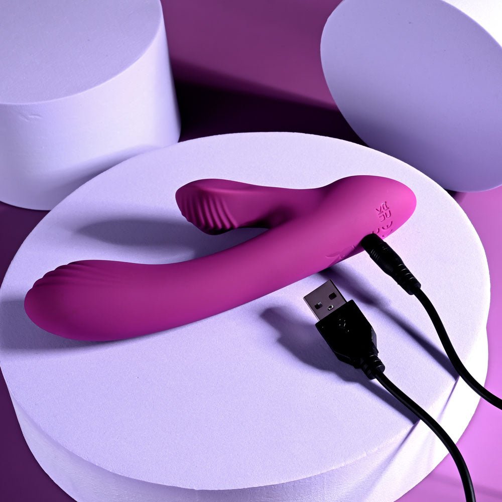 Playboy Pleasure BITTY BUNNY - Purple 14.7 cm USB Rechargeable Rabbit Vibrator - silkandsin