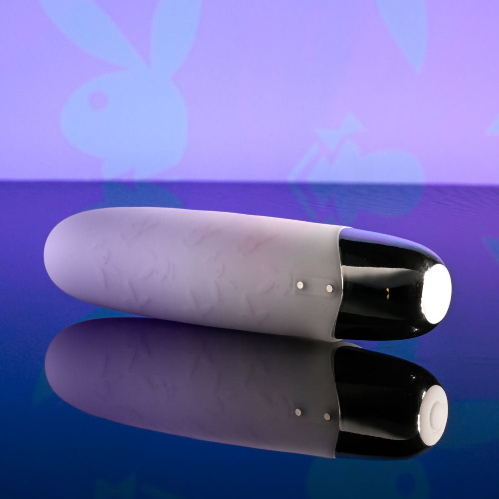 Playboy Pleasure BUNNY BUNCH - Pearl 11.3 cm USB Rechargeable Bullet - silkandsin