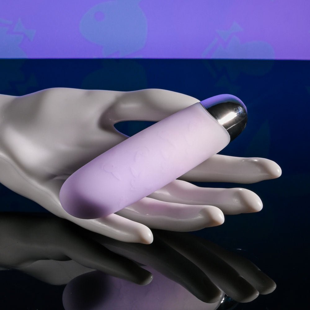 Playboy Pleasure BUNNY BUNCH - Pearl 11.3 cm USB Rechargeable Bullet - silkandsin