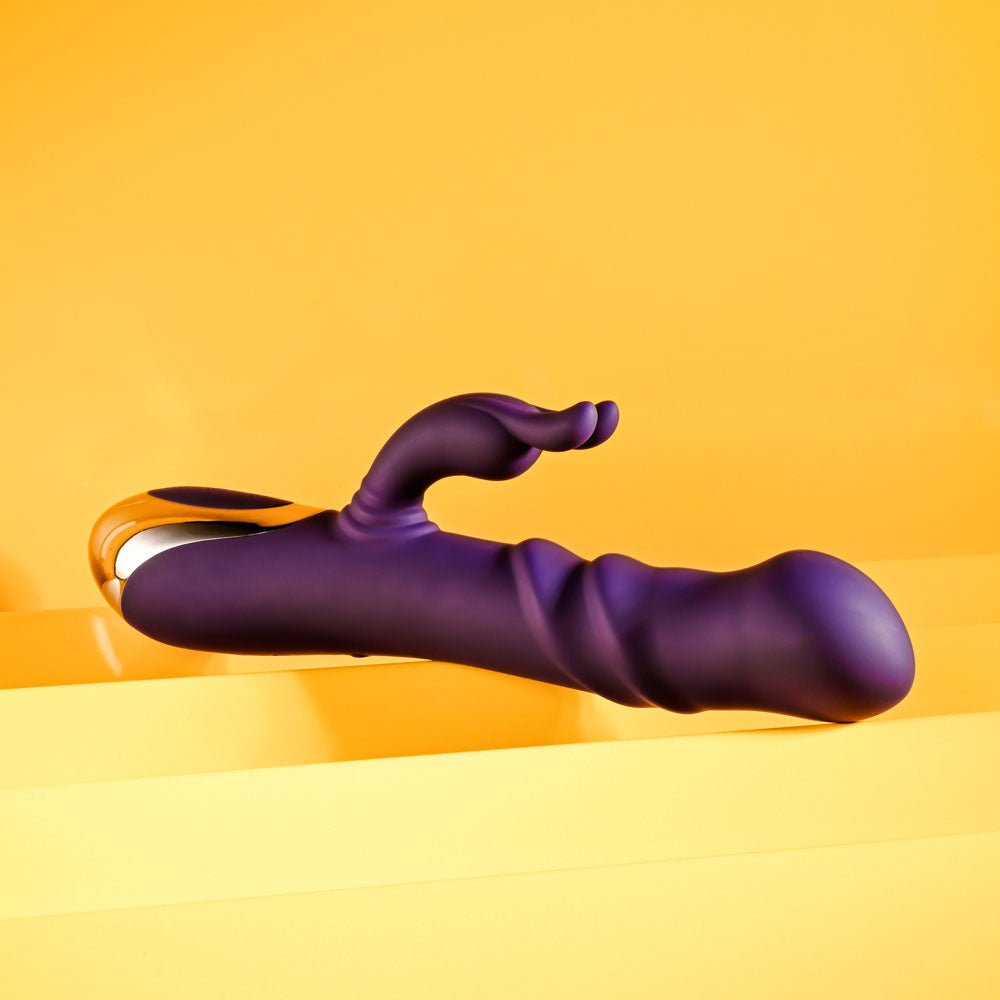 Playboy Pleasure BUNNY PUNCH - Purple 24.4 cm USB Rechargeable Twirling Rabbit Vibrator - silkandsin