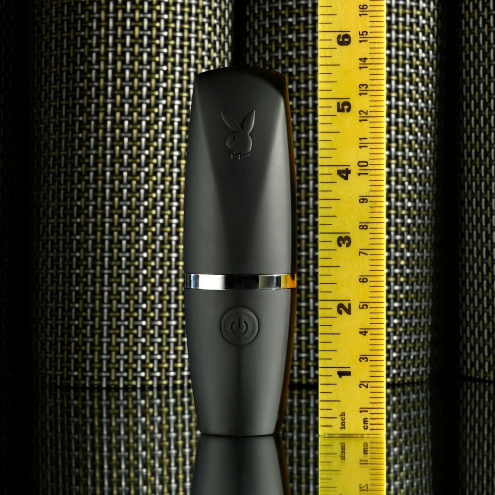 Playboy Pleasure EXCURSION - Black 14.2 cm USB Rechargeable Suction Stimulator - silkandsin