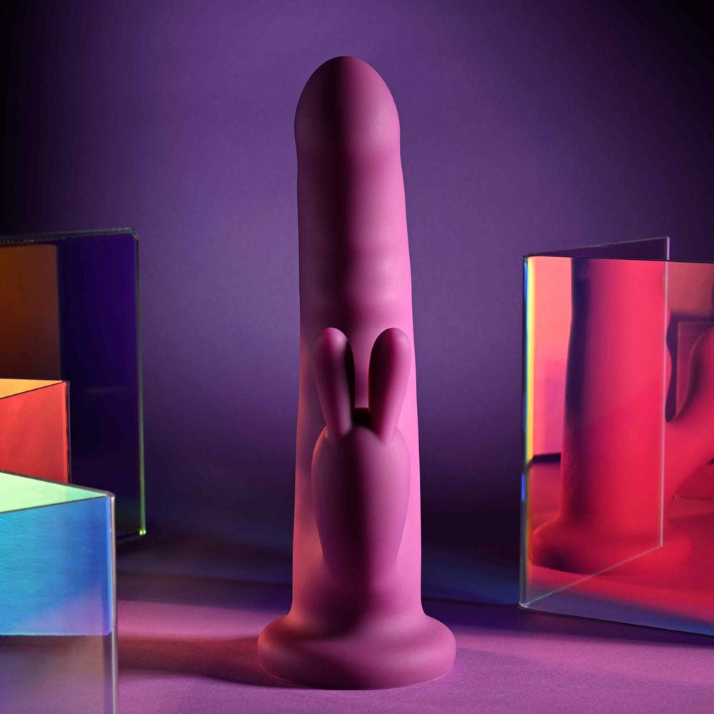 Playboy Pleasure FLUFFLE - Purple 19.7 cm USB Rechargeable Rabbit Vibrator - silkandsin