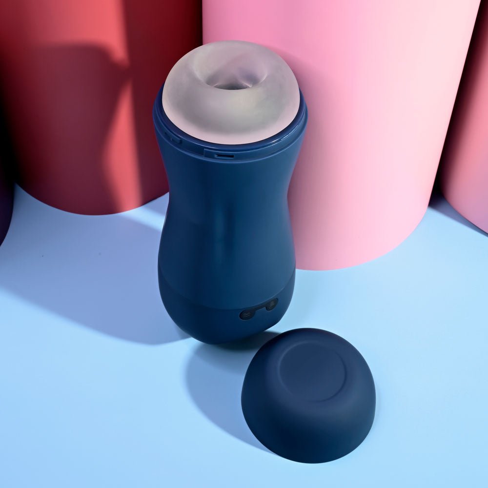 Playboy Pleasure GUSTO - USB Rechargeable Vibrating & Sucking Masturbator - silkandsin
