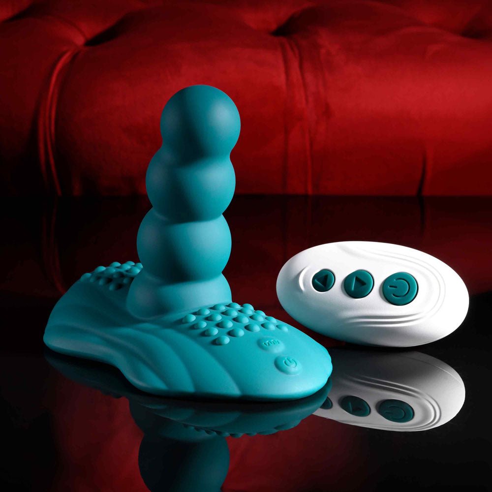 Playboy Pleasure HAVE A SEAT - Green USB Rechargeable Rideable Vibrator and Grinder Pad with Remote - silkandsin