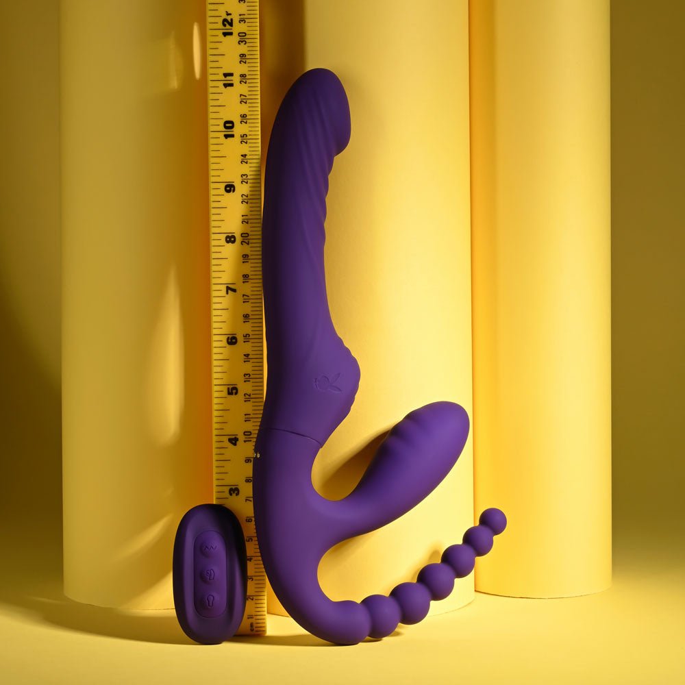 Playboy Pleasure HUG IT OUT - Purple 29 cm USB Rechargeable Strapless Strap - On - silkandsin