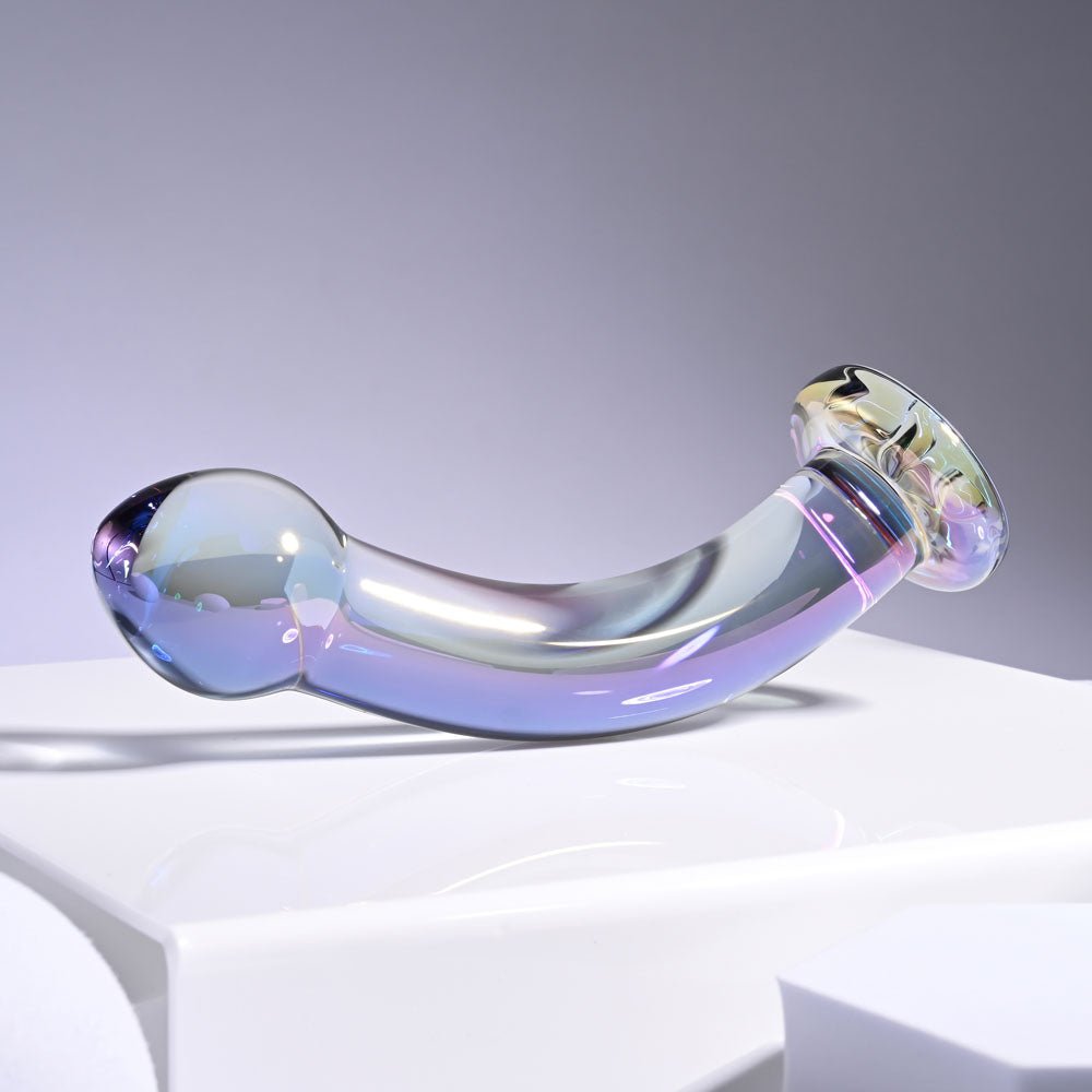 Playboy Pleasure JEWELS KING - Clear Glass 16.3 cm Dildo - silkandsin