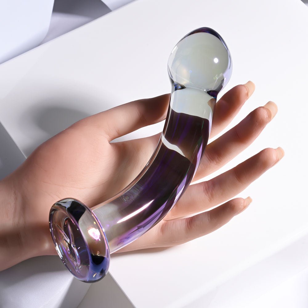 Playboy Pleasure JEWELS KING - Clear Glass 16.3 cm Dildo - silkandsin