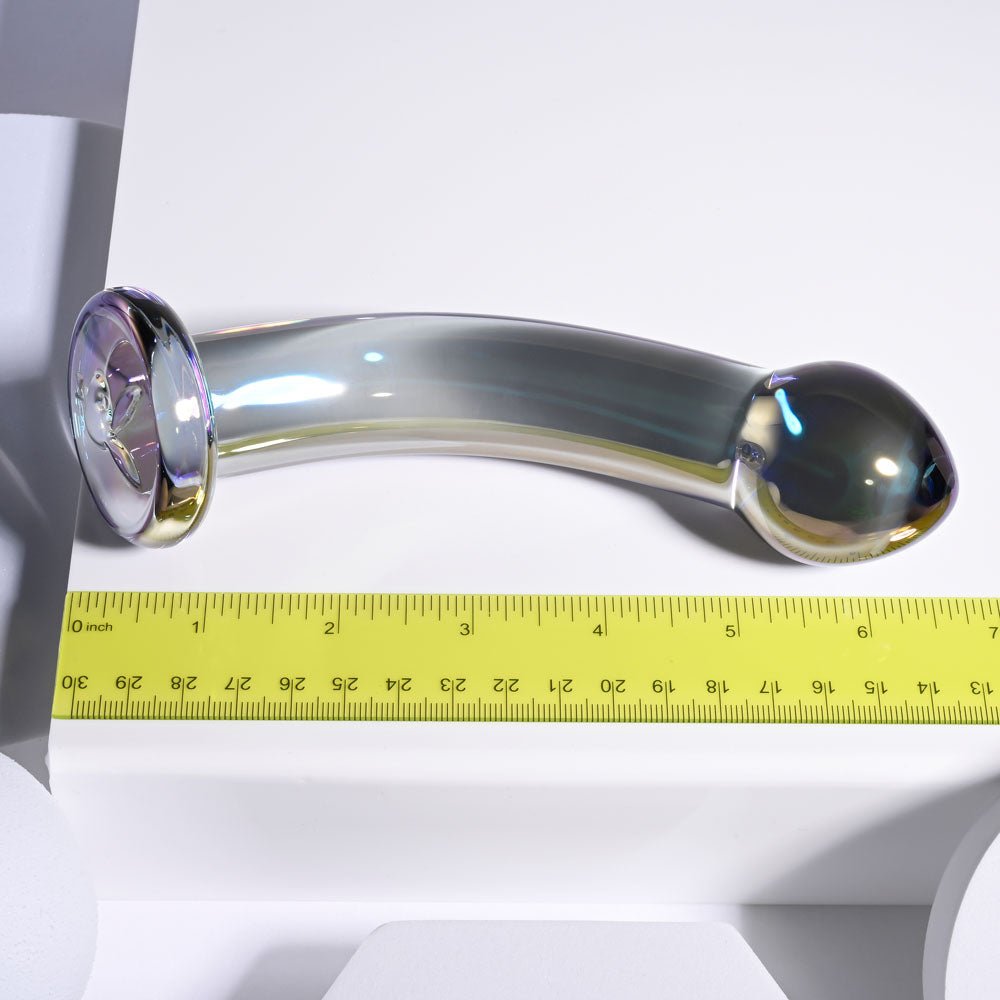 Playboy Pleasure JEWELS KING - Clear Glass 16.3 cm Dildo - silkandsin