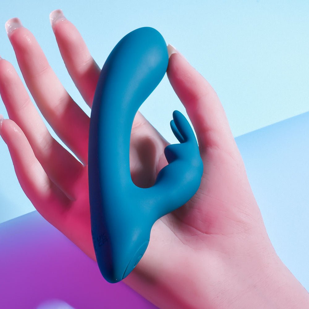 Playboy Pleasure LIL RABBIT - Deep Teal 14.6 cm USB Rechargeable Rabbit Vibrator - silkandsin