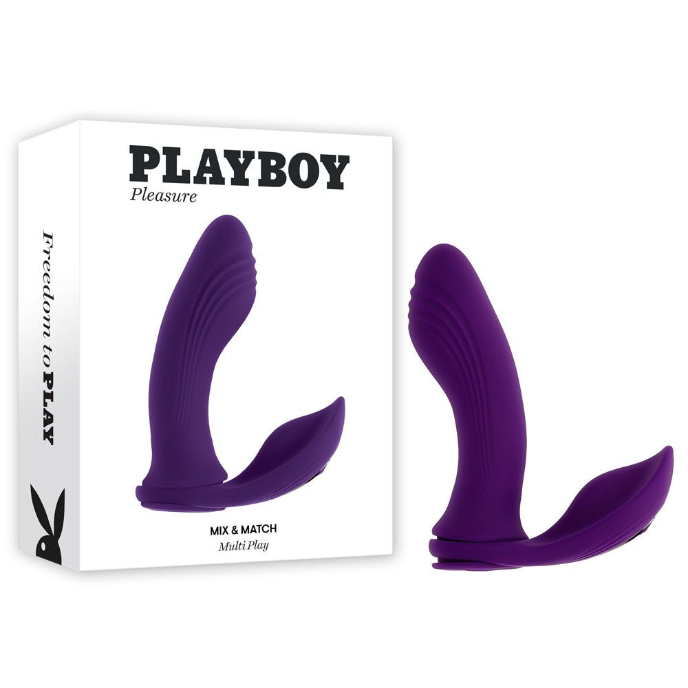 Playboy Pleasure MIX & MATCH - Purple USB Rechargeable with C - Ring Attachment - silkandsin