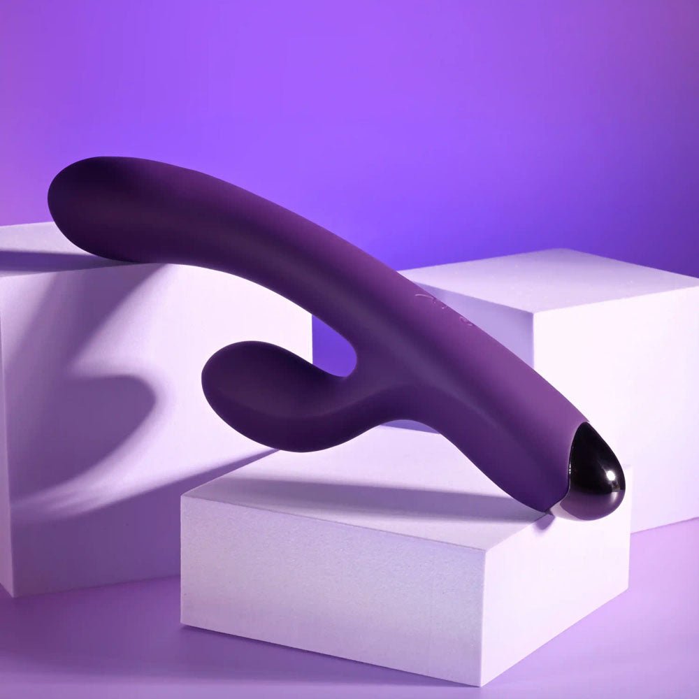 Playboy Pleasure NEW CRUSH - Purple 20.6 cm USB Rechargeable Rabbit Vibrator - silkandsin