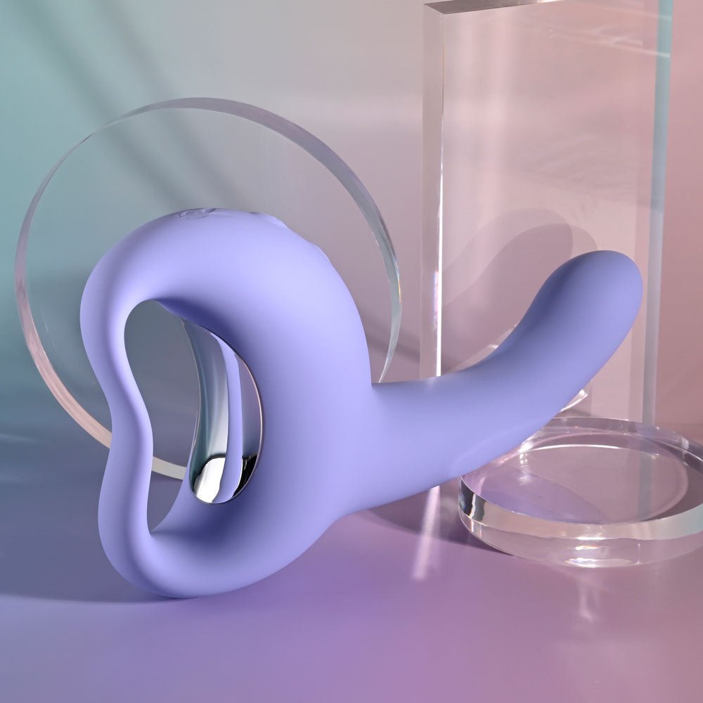 Playboy Pleasure NICE TO MEET YOU - Purple 19.5 cm USB Rechargeable Vibrator - silkandsin