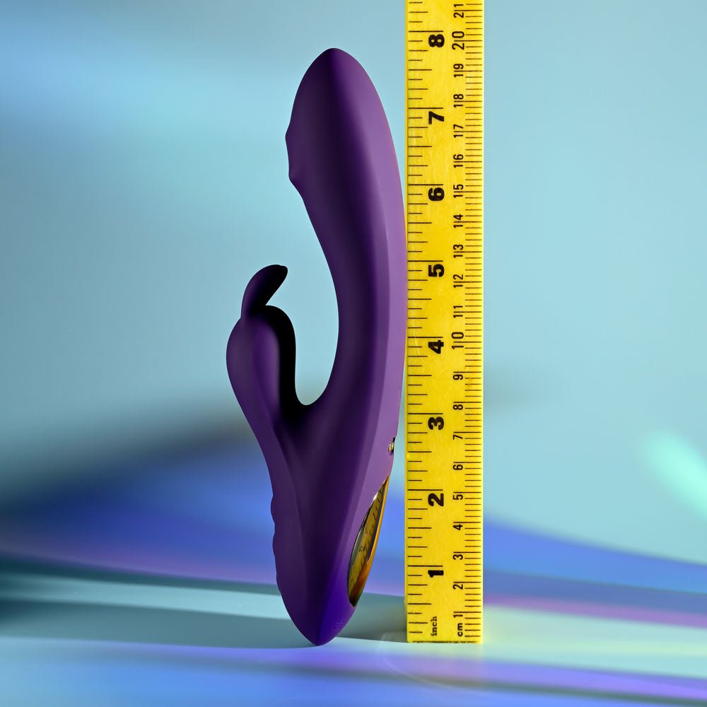 Playboy Pleasure ON REPEAT - Purple 19.7 cm USB Rechargeable Rabbit Vibrator - silkandsin