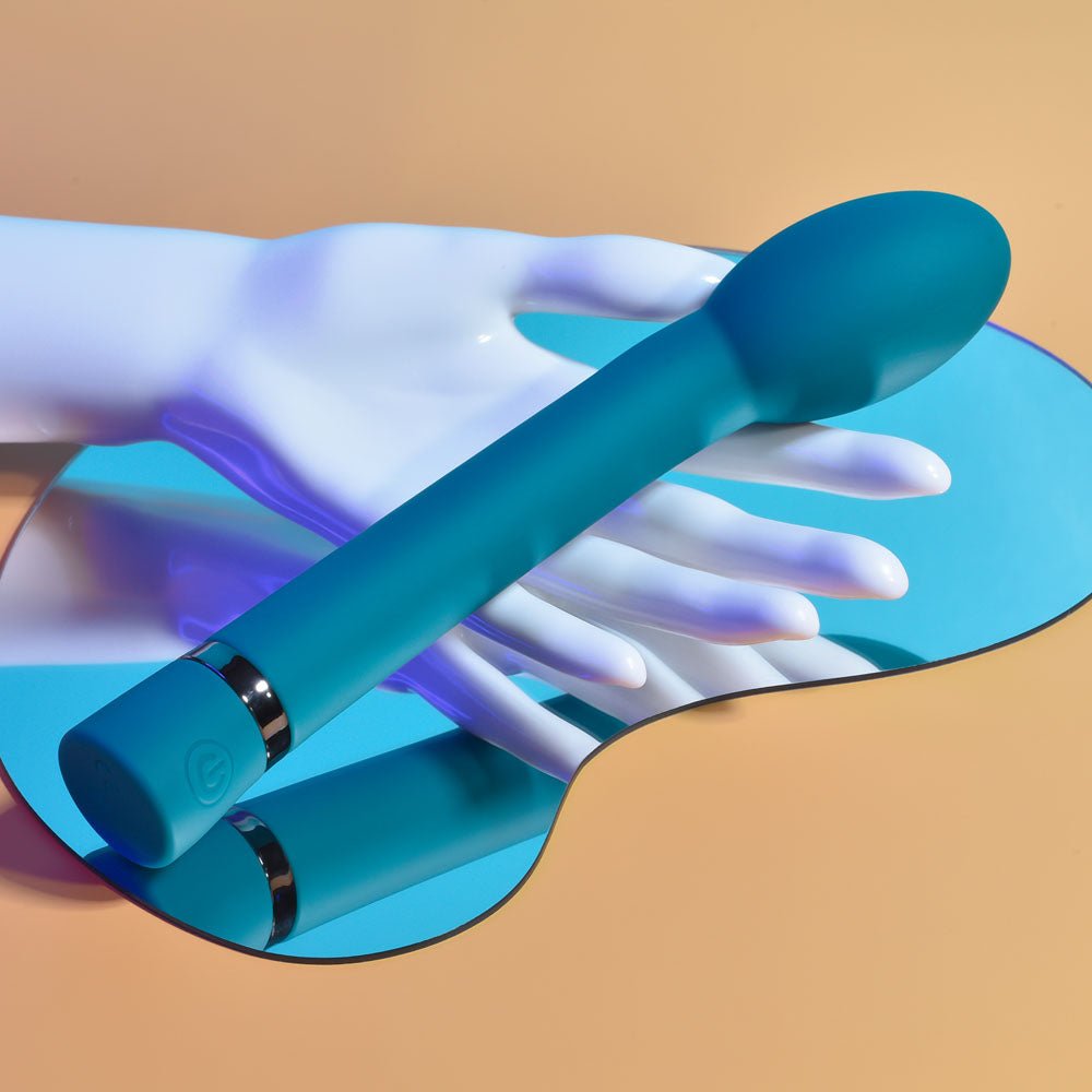 Playboy Pleasure ON THE SPOT - Blue 21.6 cm USB Rechargeable G - Spot Vibrator - silkandsin