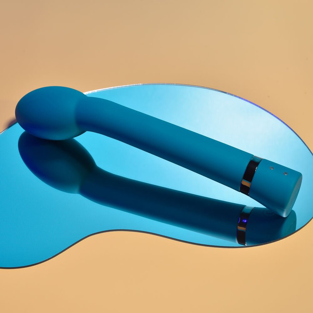 Playboy Pleasure ON THE SPOT - Blue 21.6 cm USB Rechargeable G - Spot Vibrator - silkandsin