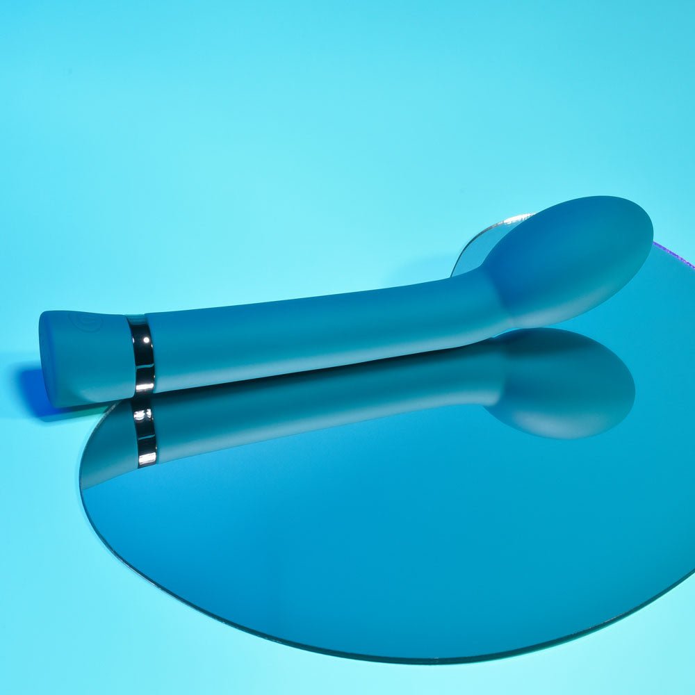 Playboy Pleasure ON THE SPOT - Blue 21.6 cm USB Rechargeable G - Spot Vibrator - silkandsin
