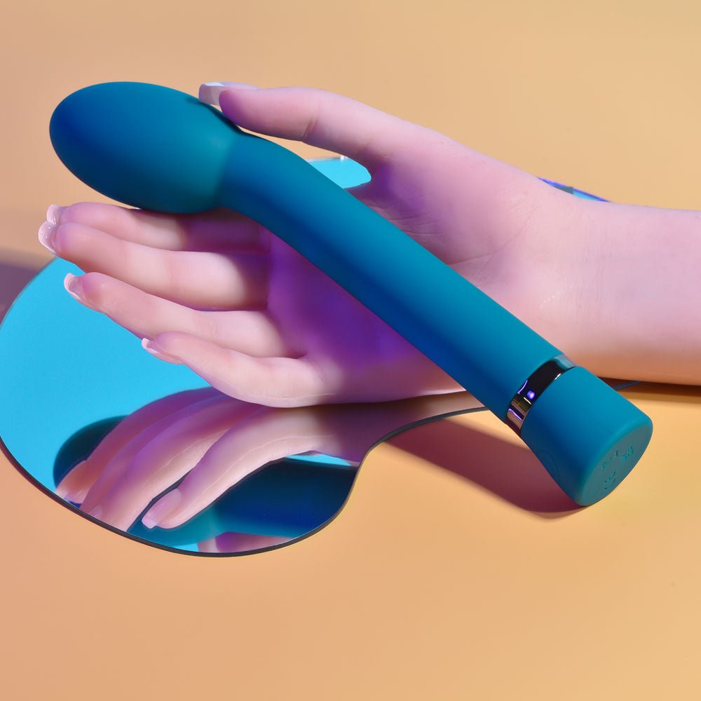 Playboy Pleasure ON THE SPOT - Blue 21.6 cm USB Rechargeable G - Spot Vibrator - silkandsin
