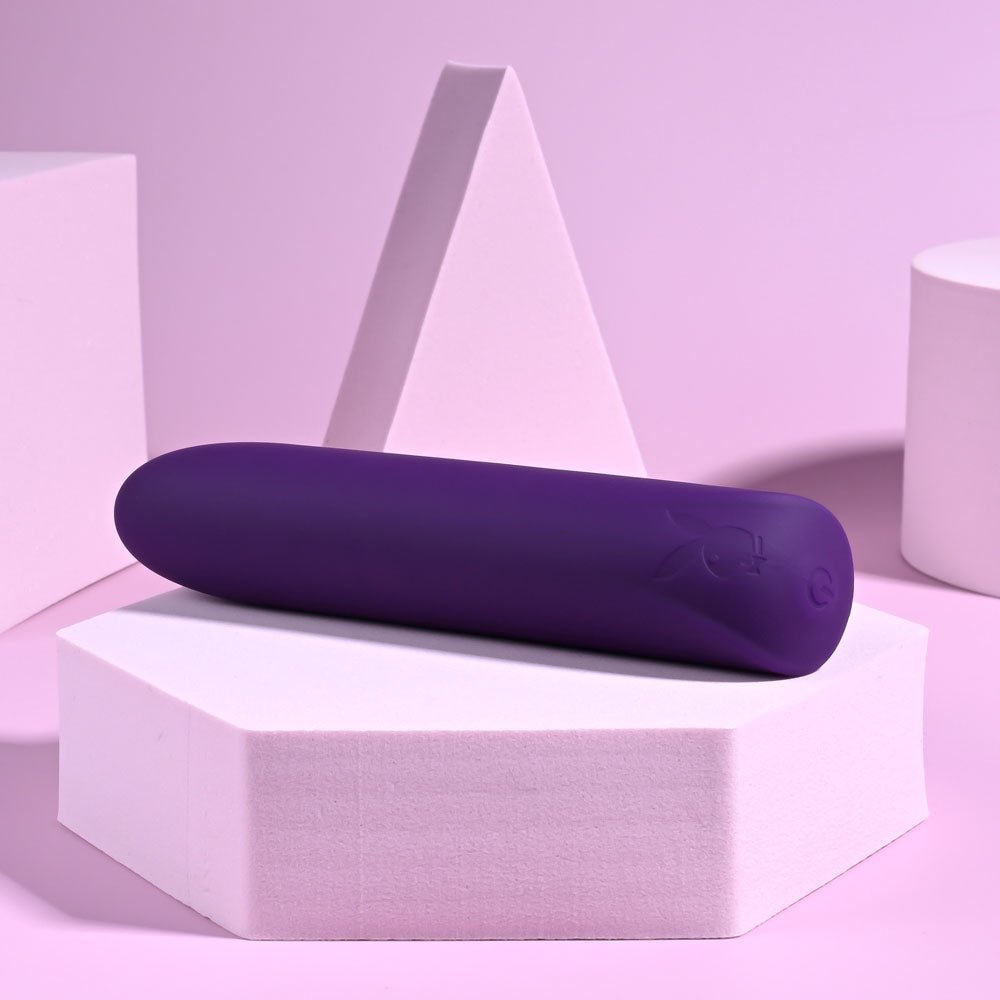 Playboy Pleasure ONE & ONLY - Purple 12 cm USB Rechargeable Bullet - silkandsin