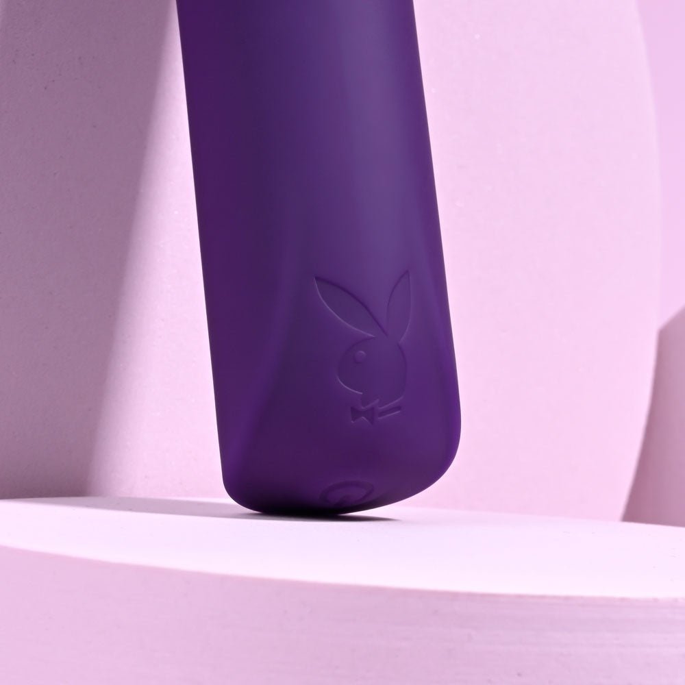 Playboy Pleasure ONE & ONLY - Purple 12 cm USB Rechargeable Bullet - silkandsin