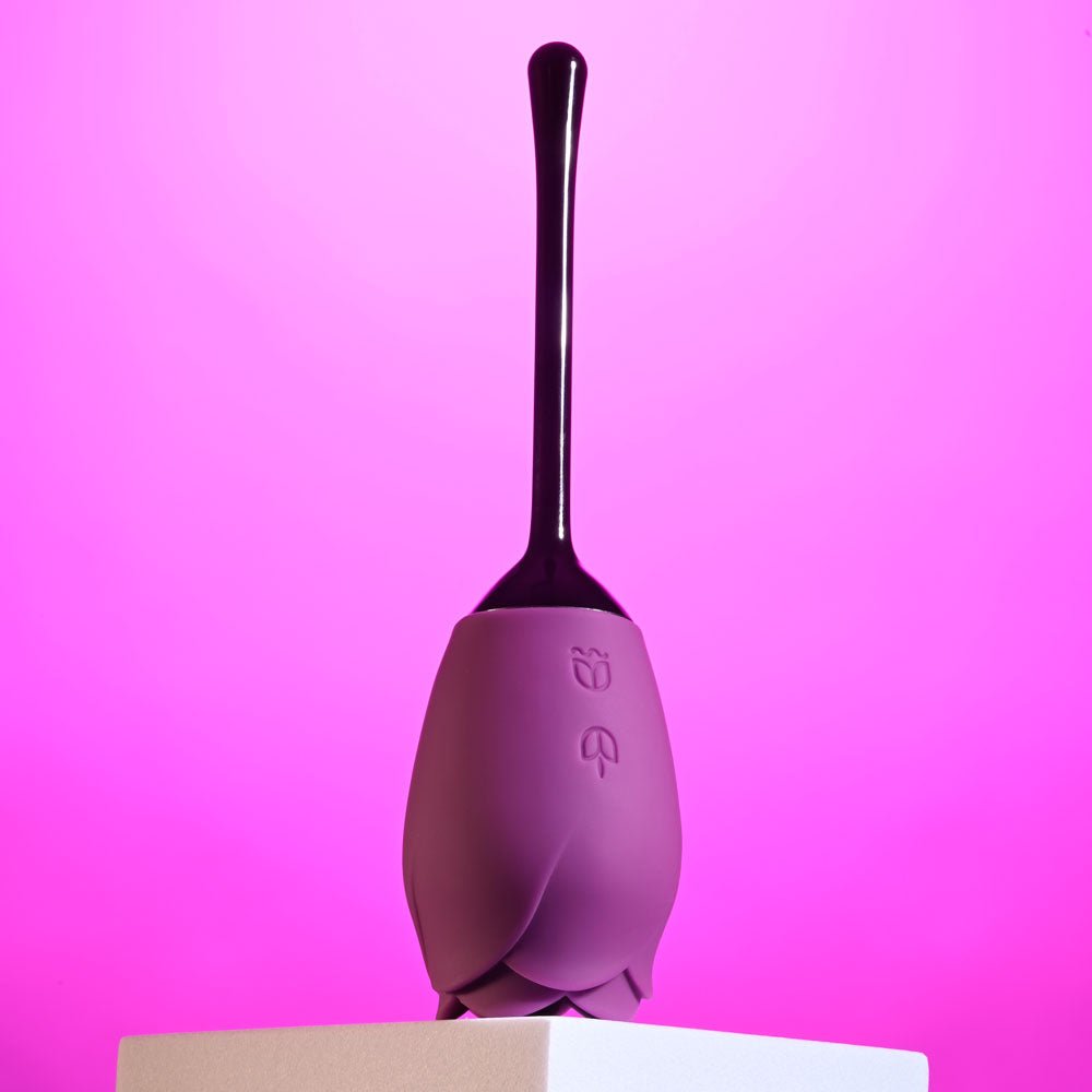Playboy Pleasure PETAL - Purple USB Rechargeable Flicking Stimulator - silkandsin