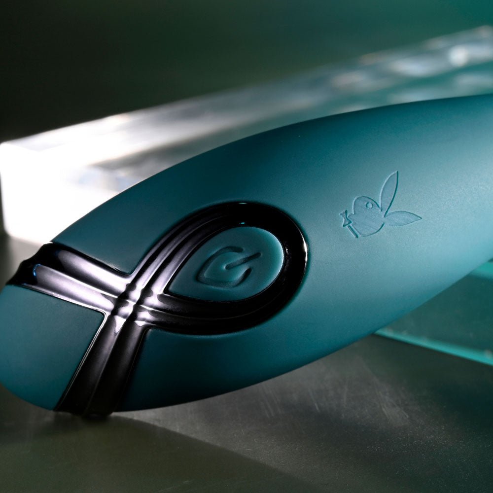 Playboy Pleasure PINPOINT PERFECTION - Green 19.3 cm USB Rechargeable Poseable Vibrator - silkandsin
