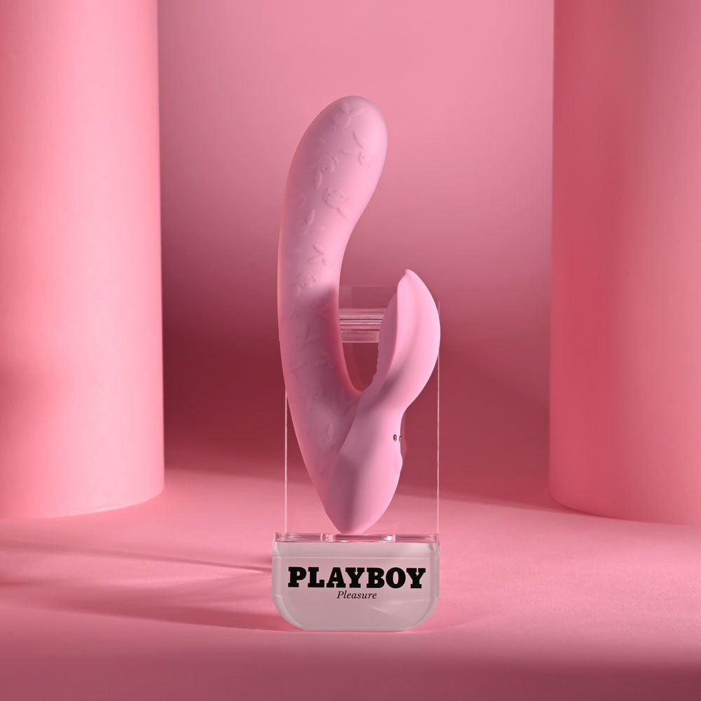 Playboy Pleasure RABBIT PARTY - Pink 15.2 cm USB Rechargeable Rabbit Vibrator - silkandsin