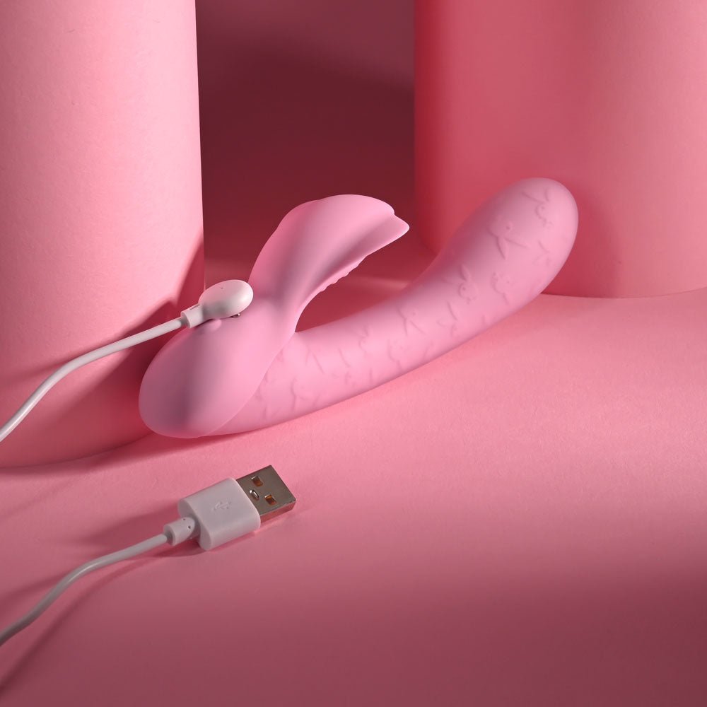 Playboy Pleasure RABBIT PARTY - Pink 15.2 cm USB Rechargeable Rabbit Vibrator - silkandsin