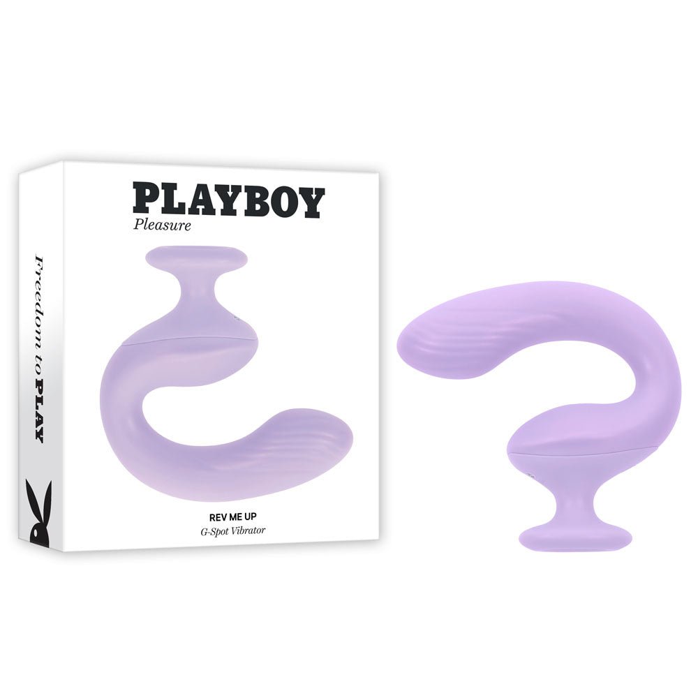 Playboy Pleasure REV ME UP - Purple USB Rechargeable Dual Motor Curved Vibrator - silkandsin