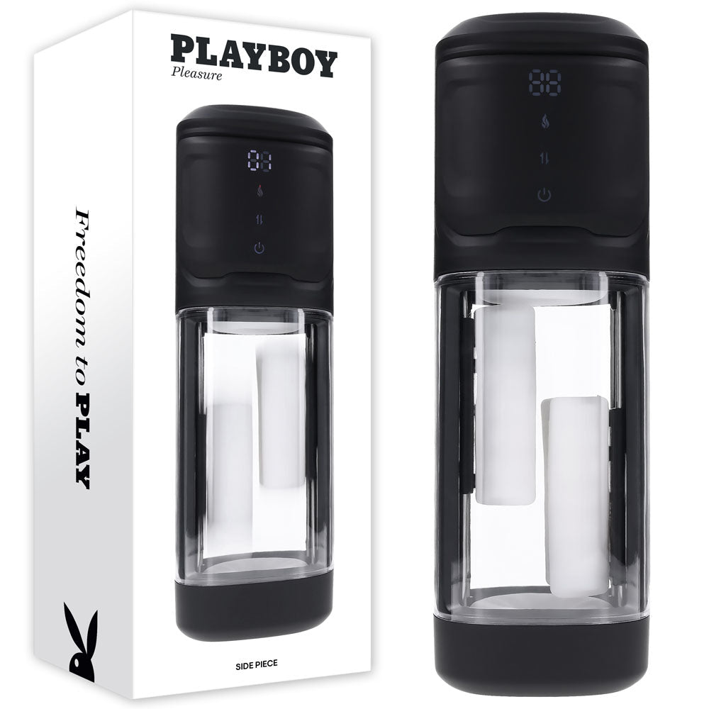 Playboy Pleasure SIDE PIECE - USB Rechargeable Warming Auto Stroker - silkandsin