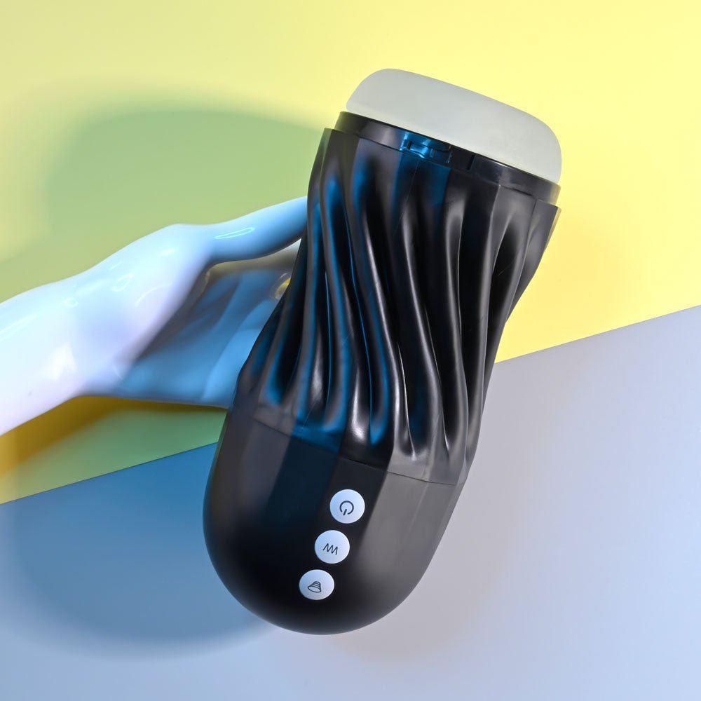Playboy Pleasure SOLO - USB Rechargeable Vibrating and Sucking Stroker - silkandsin