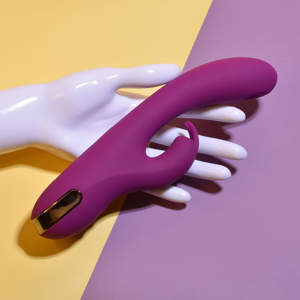 Playboy Pleasure THUMPER - Purple 21.9 cm USB Rechargeable Rabbit Vibrator - silkandsin