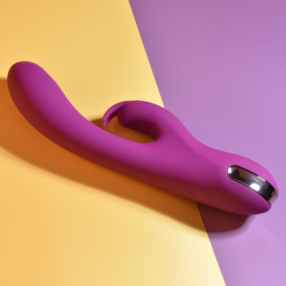 Playboy Pleasure THUMPER - Purple 21.9 cm USB Rechargeable Rabbit Vibrator - silkandsin