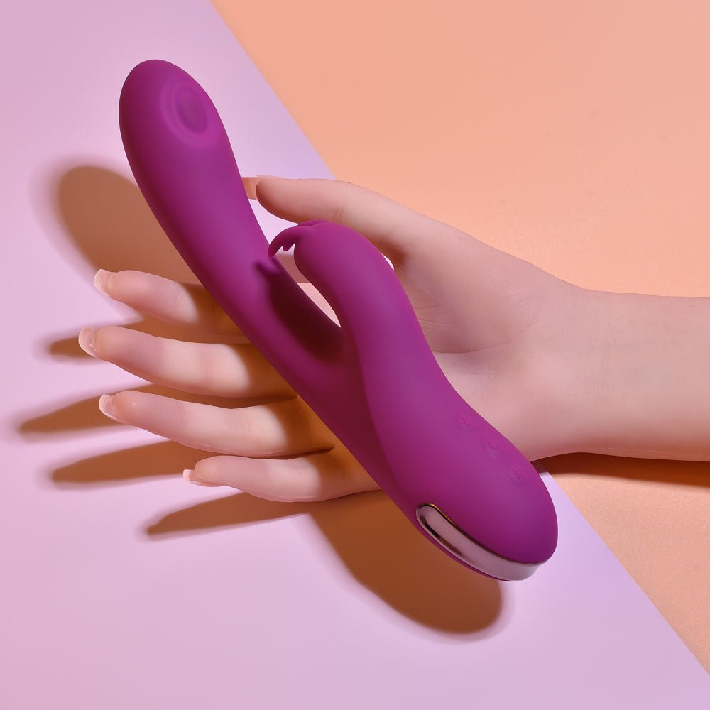 Playboy Pleasure THUMPER - Purple 21.9 cm USB Rechargeable Rabbit Vibrator - silkandsin