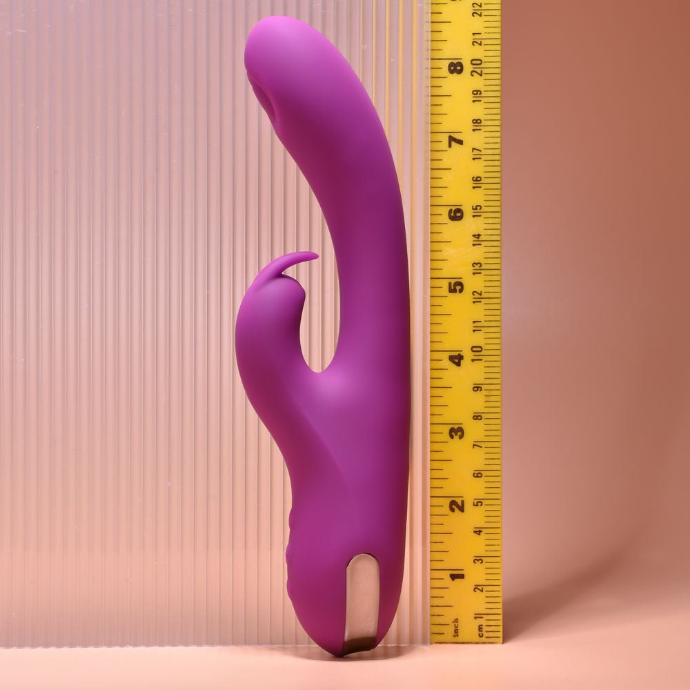 Playboy Pleasure THUMPER - Purple 21.9 cm USB Rechargeable Rabbit Vibrator - silkandsin