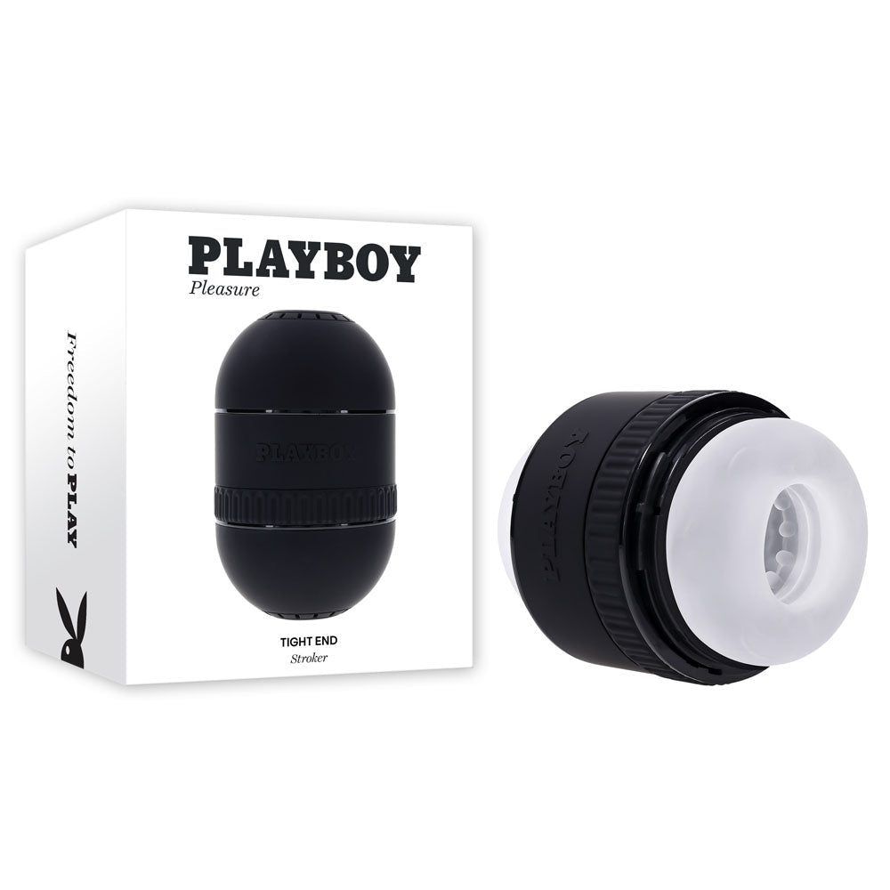Playboy Pleasure TIGHT END - Clear Dual Ended Stroker - silkandsin