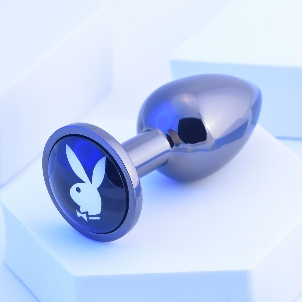 Playboy Pleasure TUX - Small - Metal 7.4 cm Small Butt Plug - silkandsin