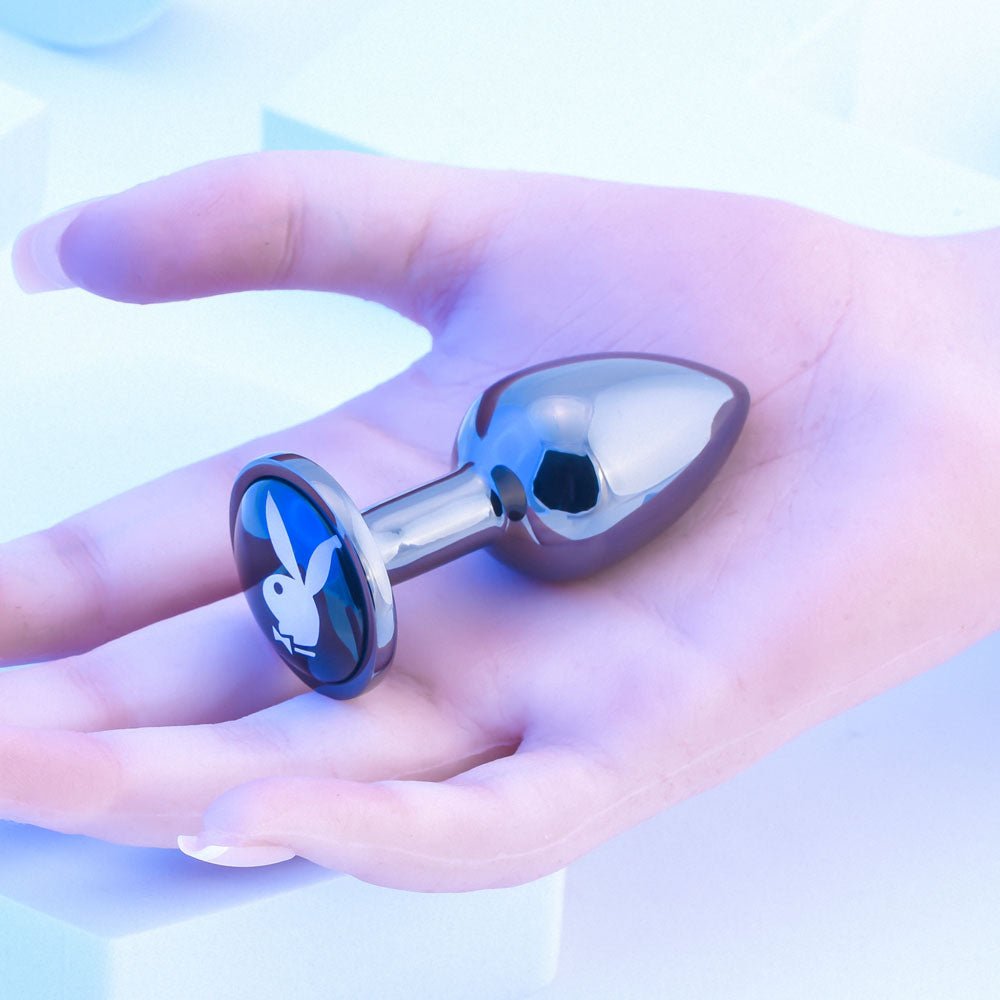 Playboy Pleasure TUX - Small - Metal 7.4 cm Small Butt Plug - silkandsin