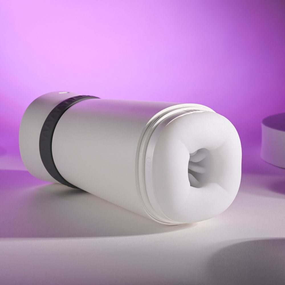 Playboy Pleasure TWIST & STROKE - White USB Rechargeable Heating Stroker with UV Cleaning - silkandsin