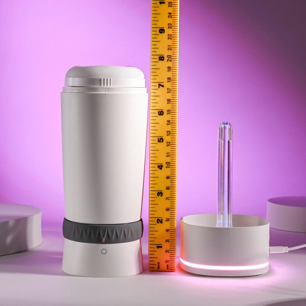 Playboy Pleasure TWIST & STROKE - White USB Rechargeable Heating Stroker with UV Cleaning - silkandsin