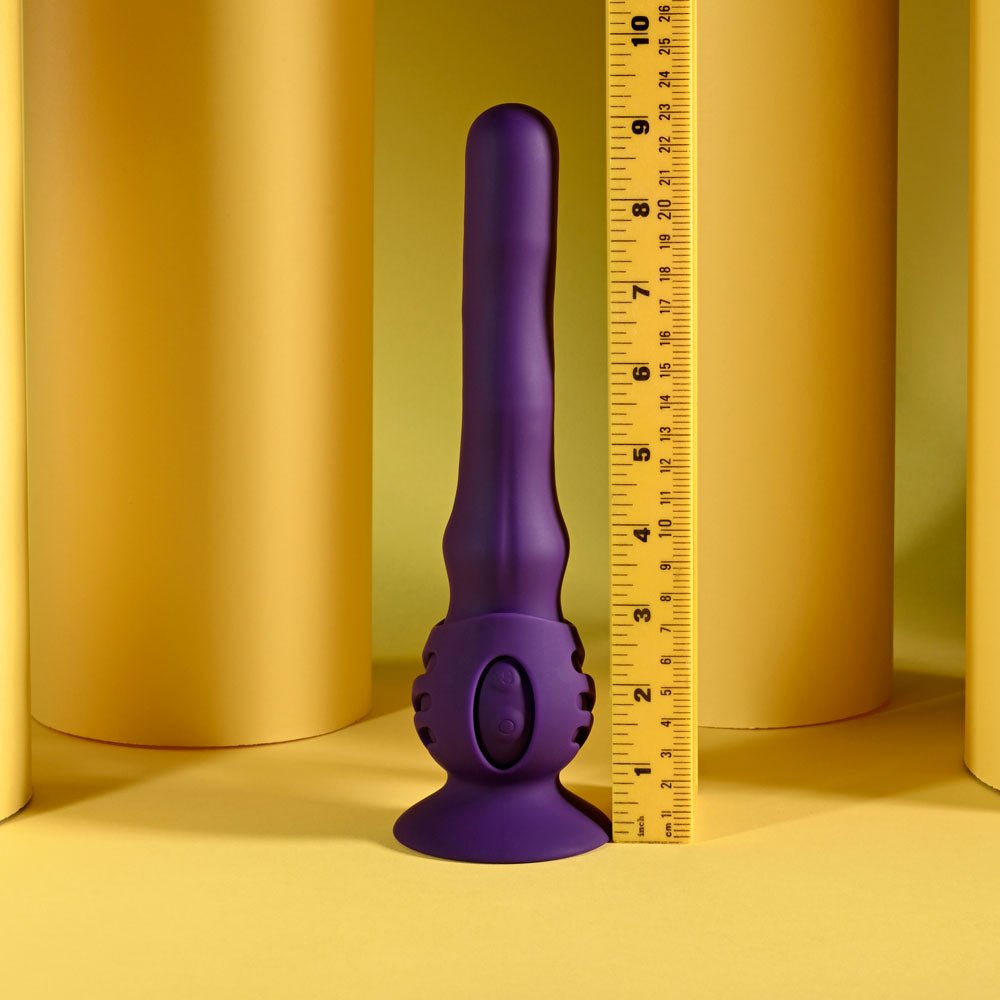 Playboy Pleasure WIGGLE IT - Purple 23.9 cm USB Rechargeable Wiggling Vibrator - silkandsin