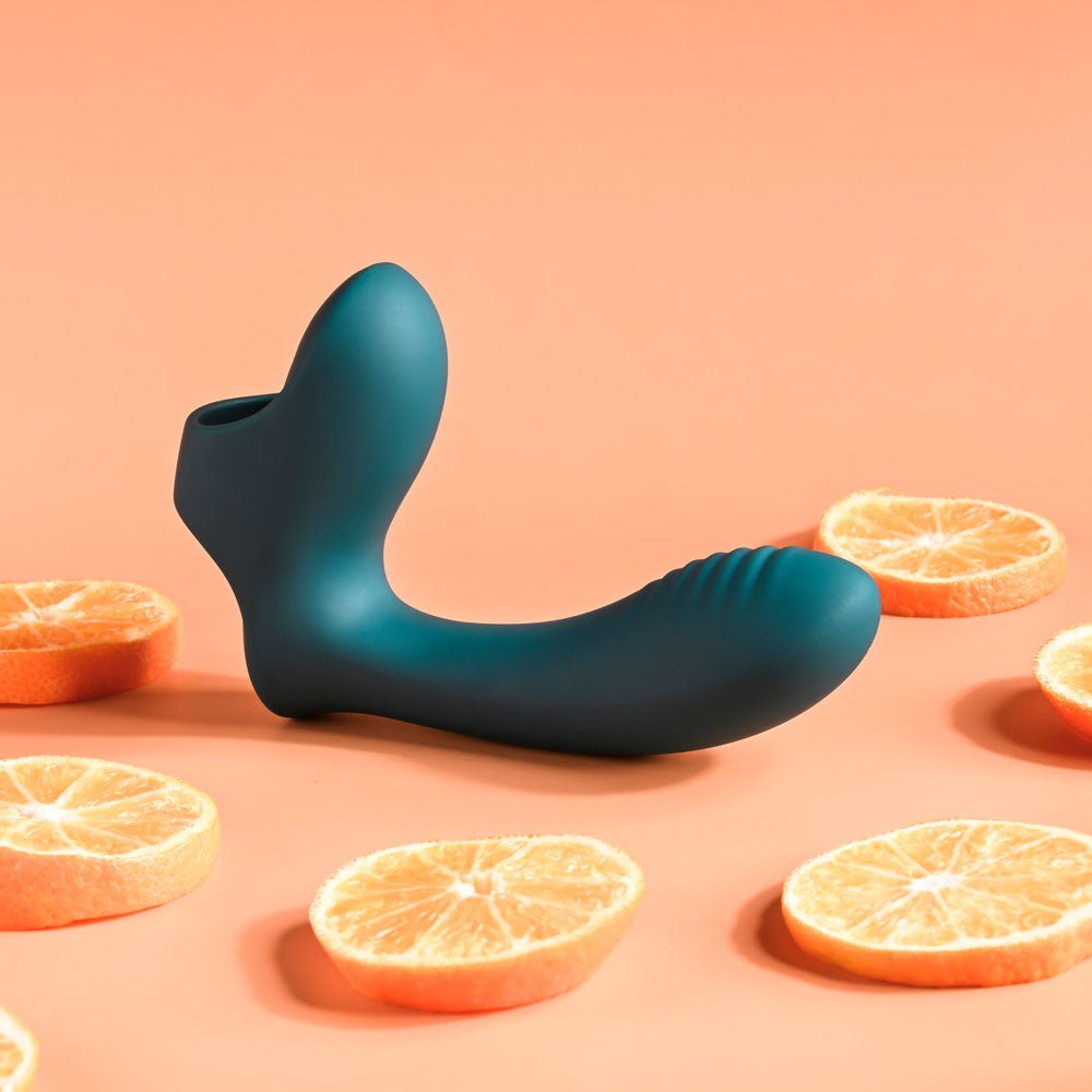 Playboy Pleasure WRAPPED AROUND YOUR FINGER - Green USB Rechargeable Finger Stimulator - silkandsin