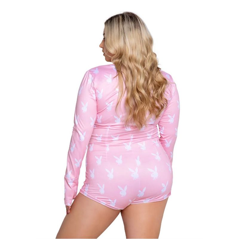 Playboy Slumber Bunny Romper Pink - Silk and Sin