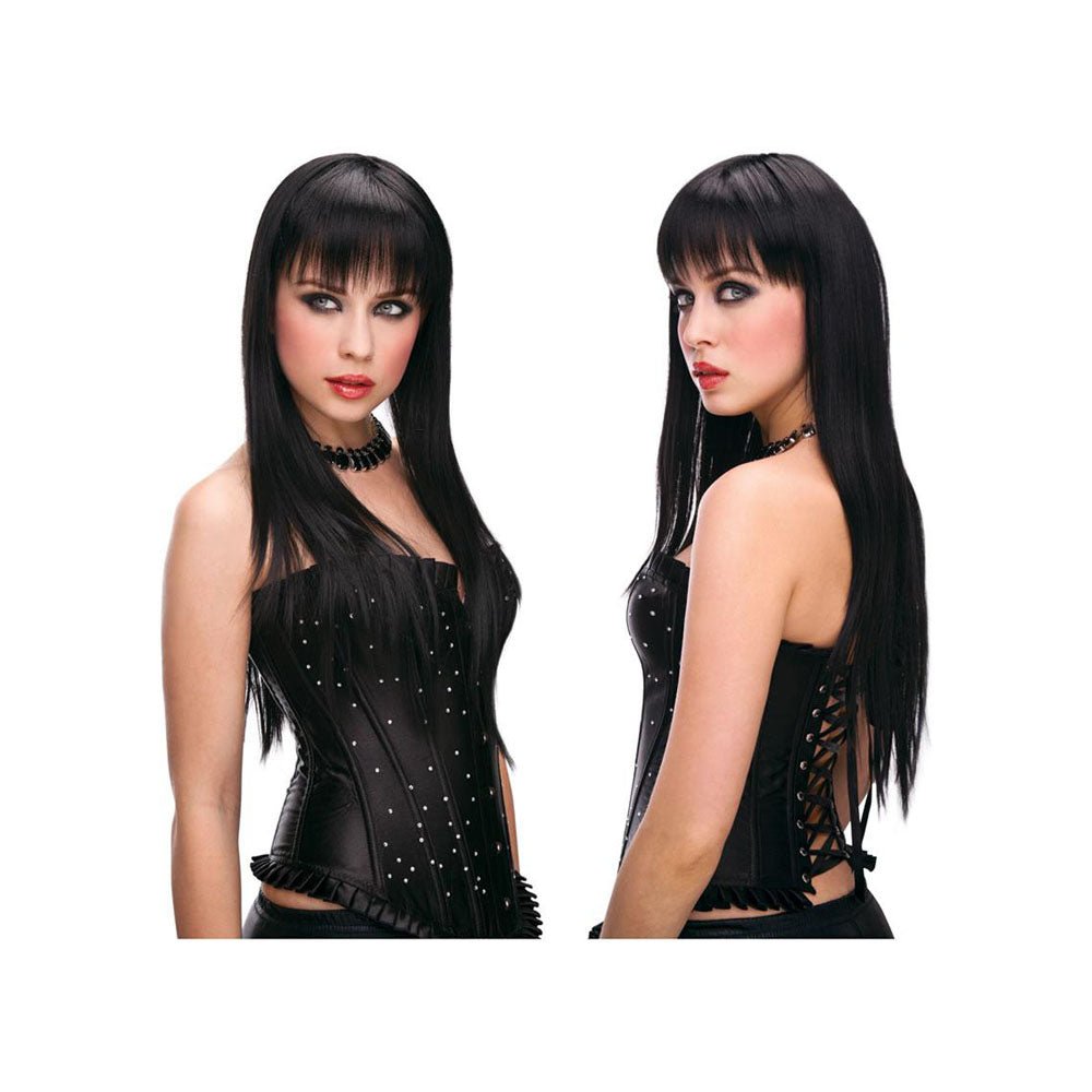PLEASURE WIGS Amber - Black - Black Wig - silkandsin