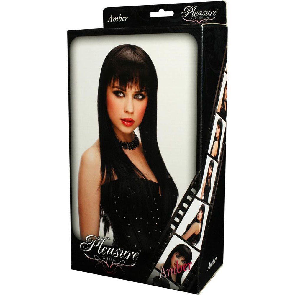 PLEASURE WIGS Amber - Black - Black Wig - silkandsin