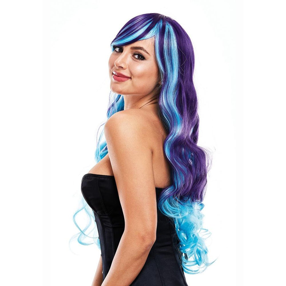 PLEASURE WIGS Ashley - Purple/Blue - silkandsin