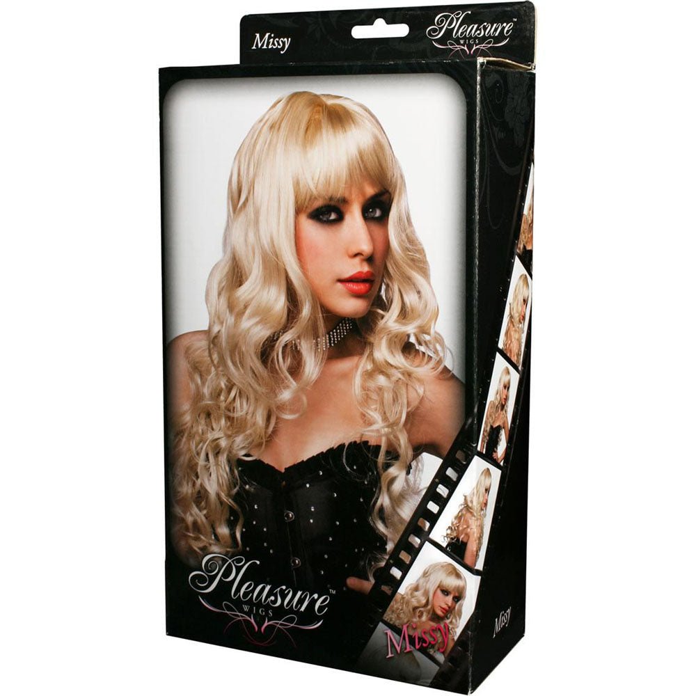 PLEASURE WIGS Missy - Platinum Blonde - Blonde Wig - silkandsin