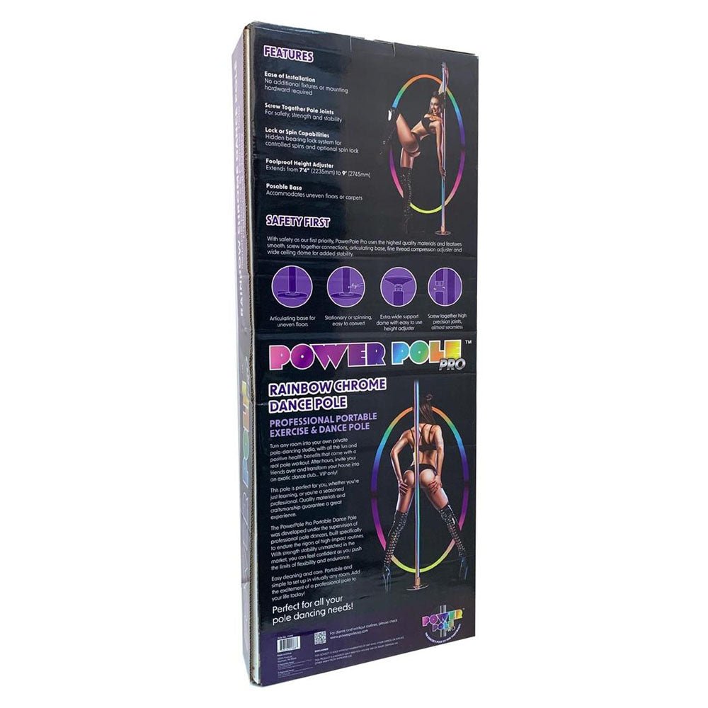 Power Pole Pro - Rainbow - Rainbow Chrome Dance Pole Kit - silkandsin