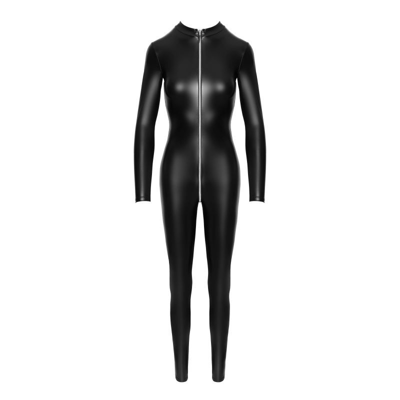 Power Wetlook Catsuit w Front Zipper - Silk and Sin
