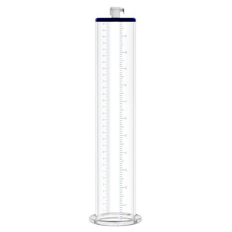 Premium Penis Pump Valve Cylinder 2.25in x 12in - Silk and Sin